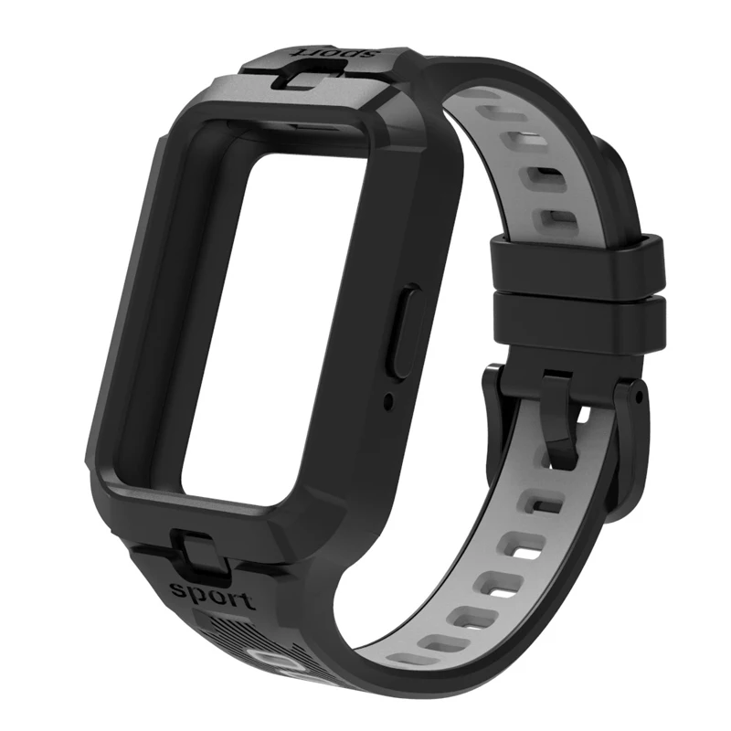 Bandje+hoesje voor Samsung Galaxy Fit 3 Smartwatch, siliconen vervangende bumper shell cover voor Samsung Galaxy Fit 3 band