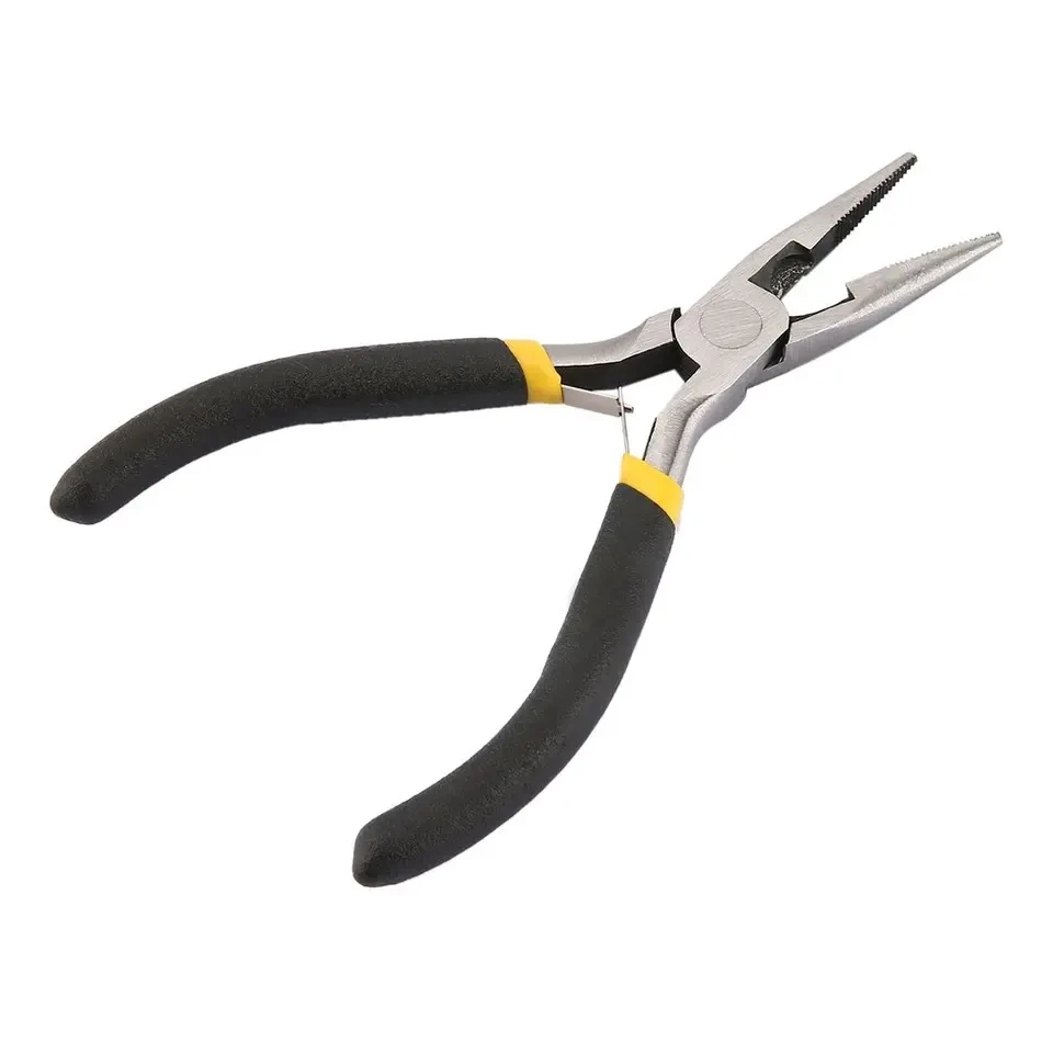

1Pcs Portable Durable Carbon Steel Forging Jewellery Pliers Light Weight Mini Pliers Hand Tools Round Flat Long Nose Pliers
