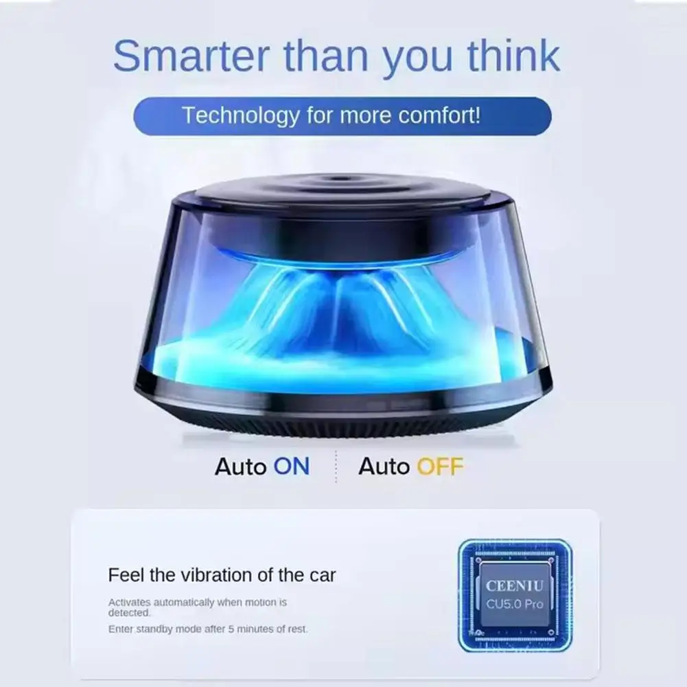 

Smart Car Fragrance Diffuser Auto Air Freshener Cloud Light Mist Decorative Air RGB Diffuser Exquisite Type-C With Recharge X7O8