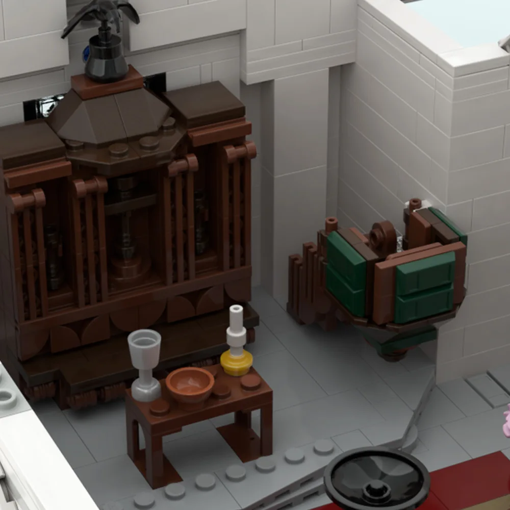 MOC Westerse Kerk Bouwstenen Model Valentijn Red Dead Redemptions Architectuur Bricks Gemonteerd Speelgoed voor Kinderen Gift