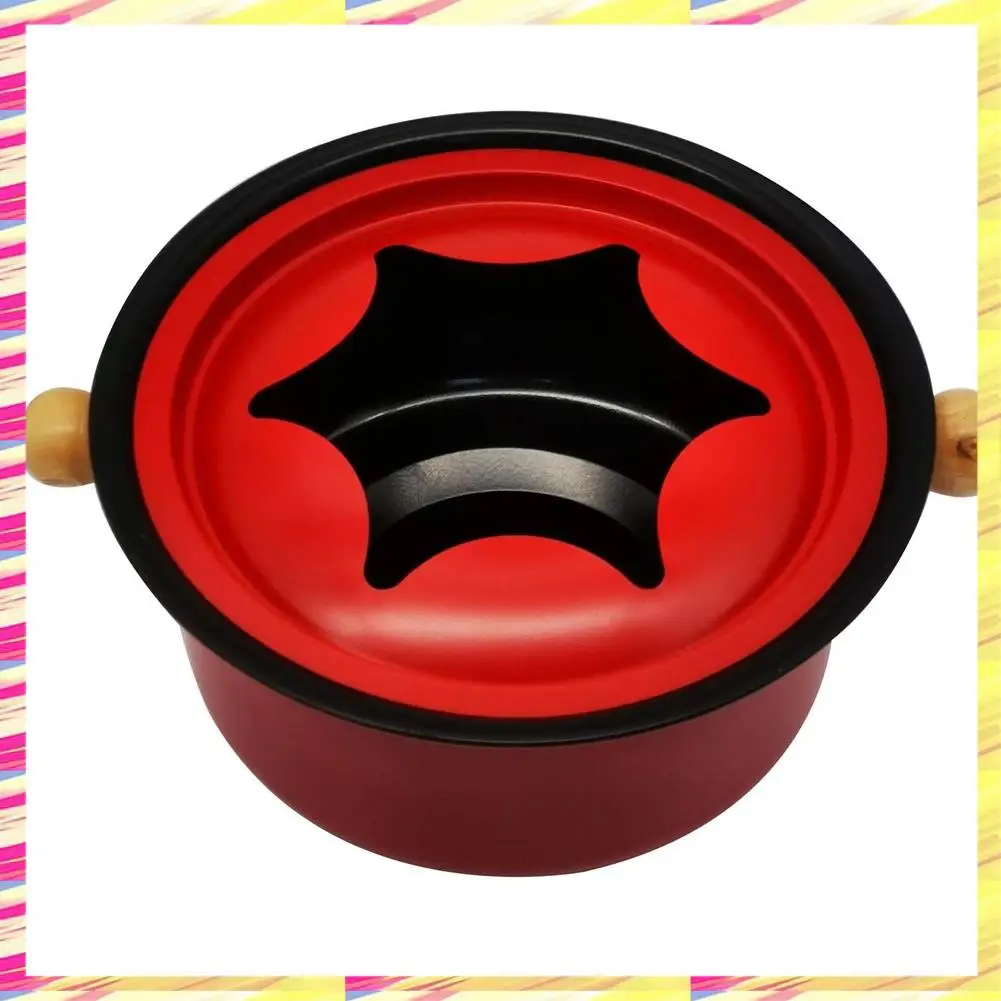 

ABJJ Red Mini Stainless Steel Fondue Pot Set Cheese Chocolate Fondue 6 Dipping Forks And Removable Pot Melts Candy Sauce Dip