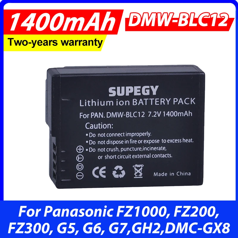 

Аккумулятор высокой емкости DMW-BLC12 DMW BLC12e DMWBLC12 BLC12 для Panasonic FZ1000, FZ200, FZ300, G5, G6, G7, GH2, DMC-GX8