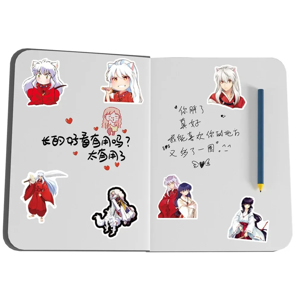 10/50Pcs Japanese Cartoon Anime Inuyasha Stickers Waterproof Suitcase DIY Laptop Guitar Skateboard Toy Lovely Sticker Graffiti