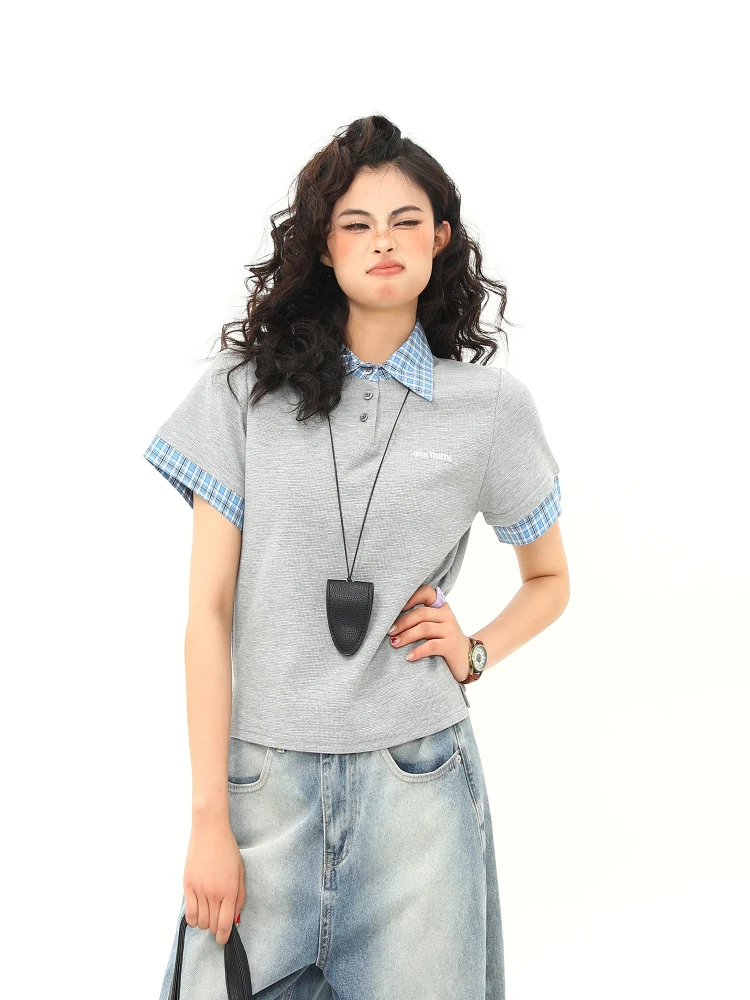 

Wild Azizi Women's ort Sve Ne T-irt Slim Fit Summer Versatile Casual Wear Commute Sle Creative Pattern Text D...