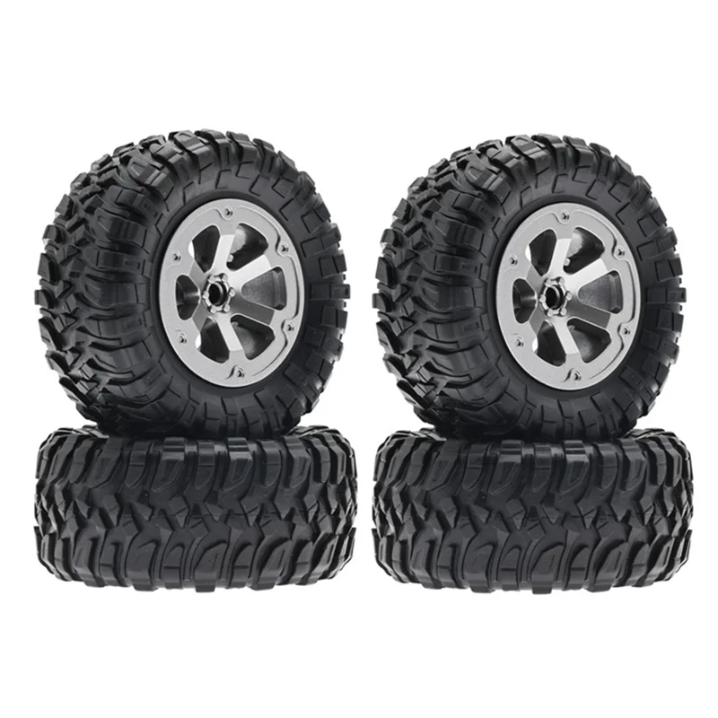 4Pcs LD-P06 72Mm Tire Tyre Wheel for LDRC LD-P06 LD P06 Unimog 1/12 RC Truck Car Upgrades Parts Accessories