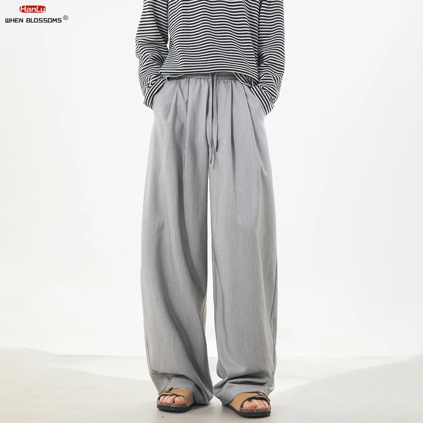 

Men's 2026 Pleated Trousers Straight Leg Relaxed Fit Wrinkle-Resistant Cleanfit Drape Pants Lightweight Spring Casual