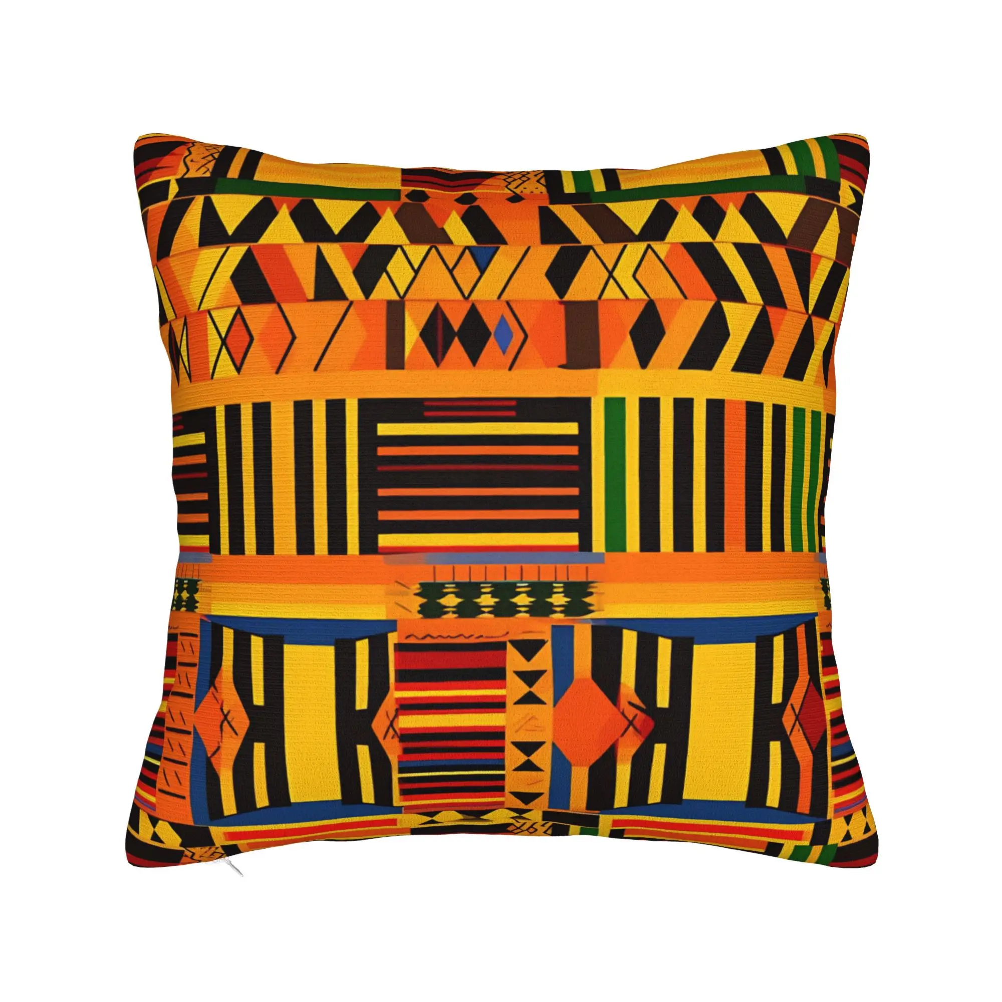 African Pattern Authentic Kente Cloth Pillow Case  Vintage Pillow Cover Soft Pillowcases For Sofa Home Decor