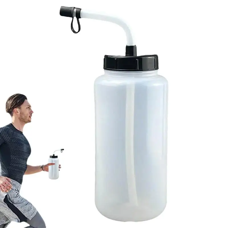 1 Liter Sports squeeze curved spout kettle Hockey Water Bottle Hockey Accessories Leak Proof Sports Bottle for Yoga Cycling