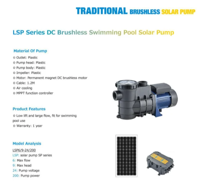 Hot Sale 1HP Solar Powered Swimming Pool Pump Pool Water Circulation Pump