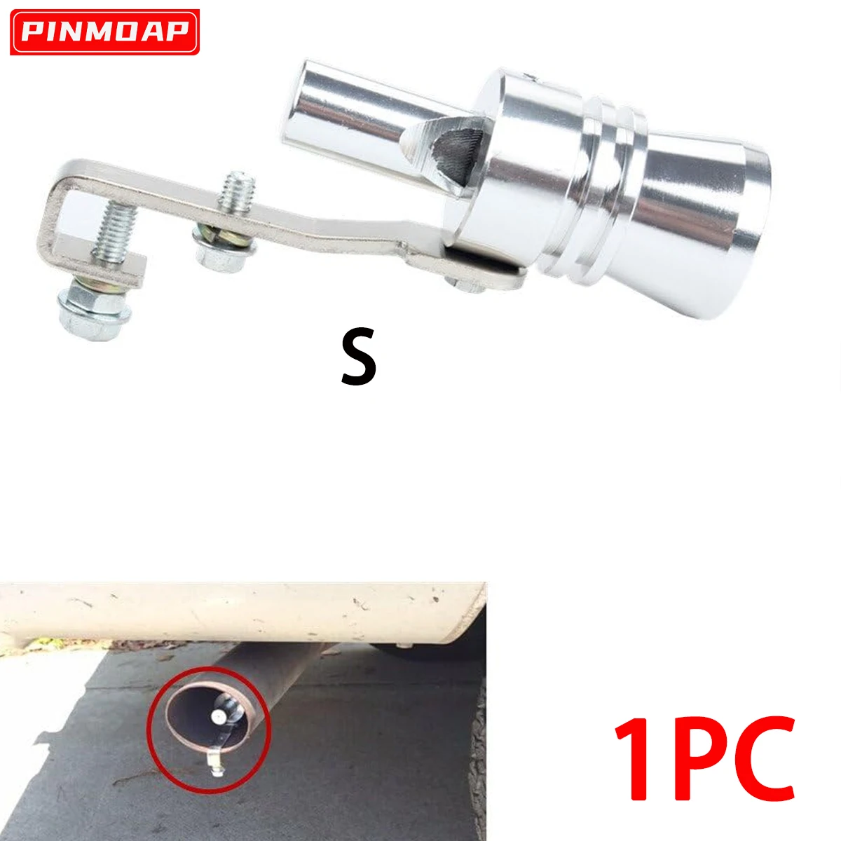 

Автомобильный глушитель, турбинный свисток, универсальный алюминиевый глушитель выхлопной трубы турбины, автомобильный вентиляционный клапан, симулятор наконечника Bov, свисток S, серебристый