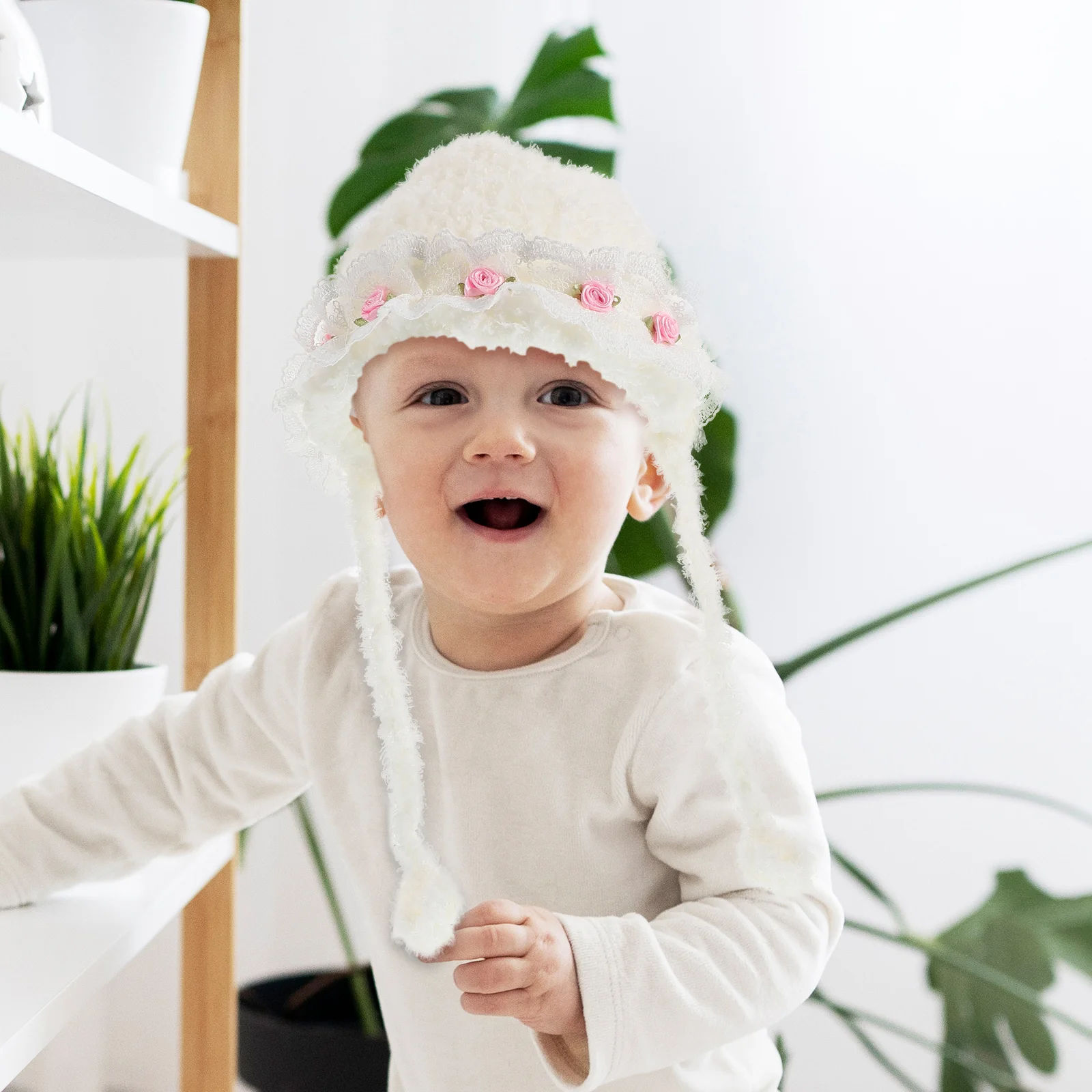 

Baby Warm Hat Newborn Infant Knit Beanie Coral Fleece Soft Ear Protection Winter Essential Crochet Head Cap For Girls Boys