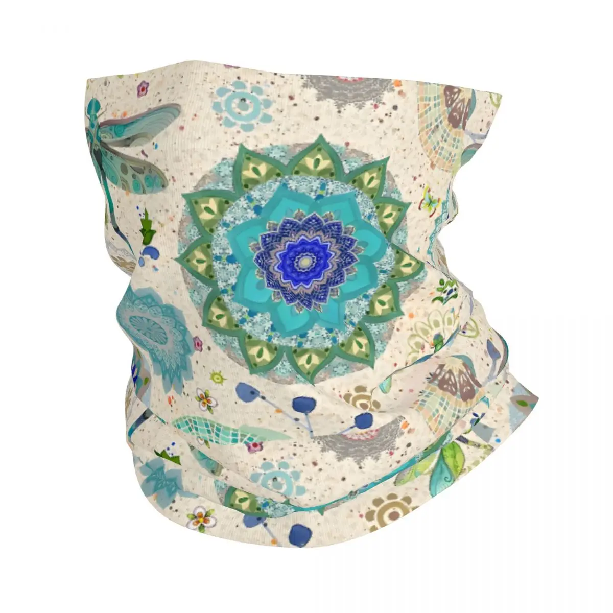 Boho Dragonfly Mandalas Headband Neck Cycling Tube Scarf Bandana Gaiter All Seasons Unisex