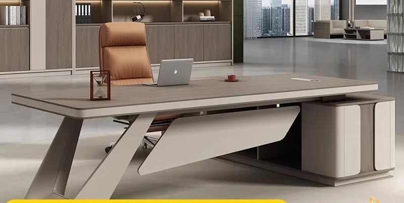 

Красивый легкий роскошный стол босса, офисный стол и стул, комбинированный стол, простой современный стул, новый стол