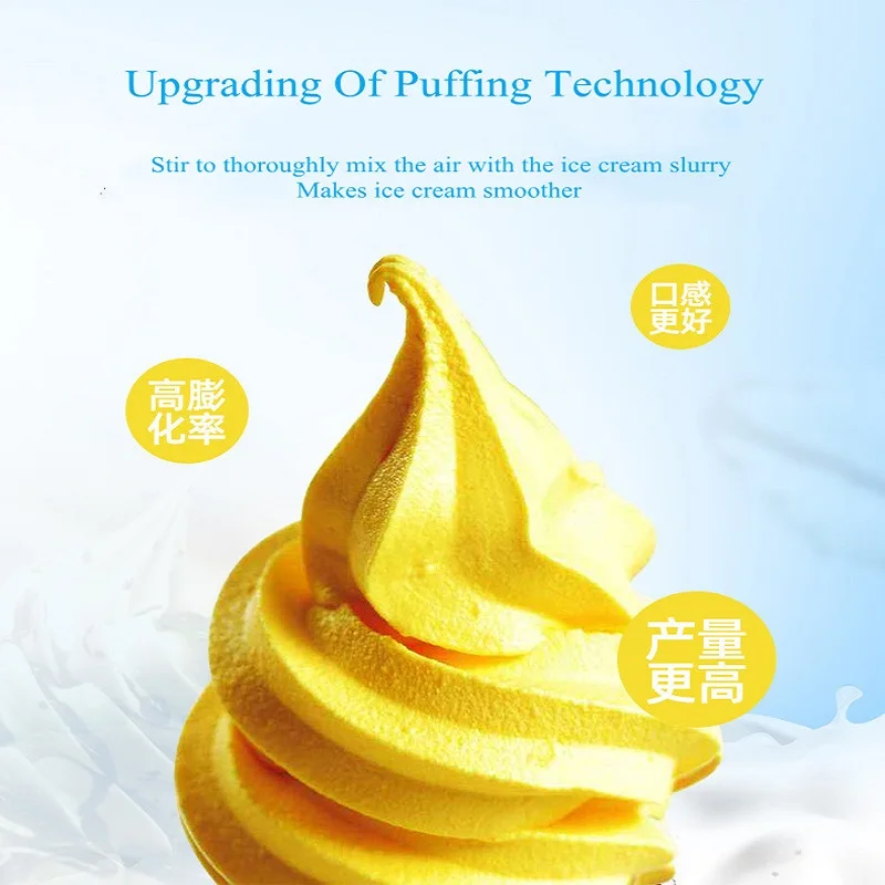 Jednolity smak, ultra cicha, nablatowa maszyna do lodów ze stali nierdzewnej / komercyjna maszyna do lodów włoskich z pompą powietrzną do wstępnej chłodzenia.