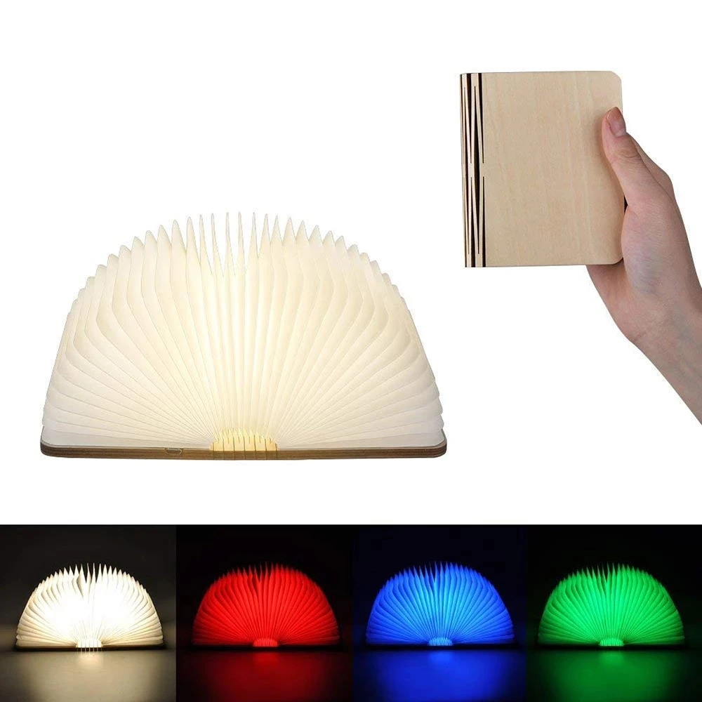 Multicolor Book Night Light 360° Foldable LED Desk Table Lamp Reading Lamp USB Charge Magnetic Home Decor Gift Luces Decorativas