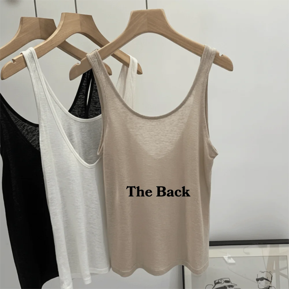 Plus Siz Women's Sleeveless Top High Low Neck Double Sided Wear Loose Fit Top Loose Drapey Style U Neck Halter Vest for Women