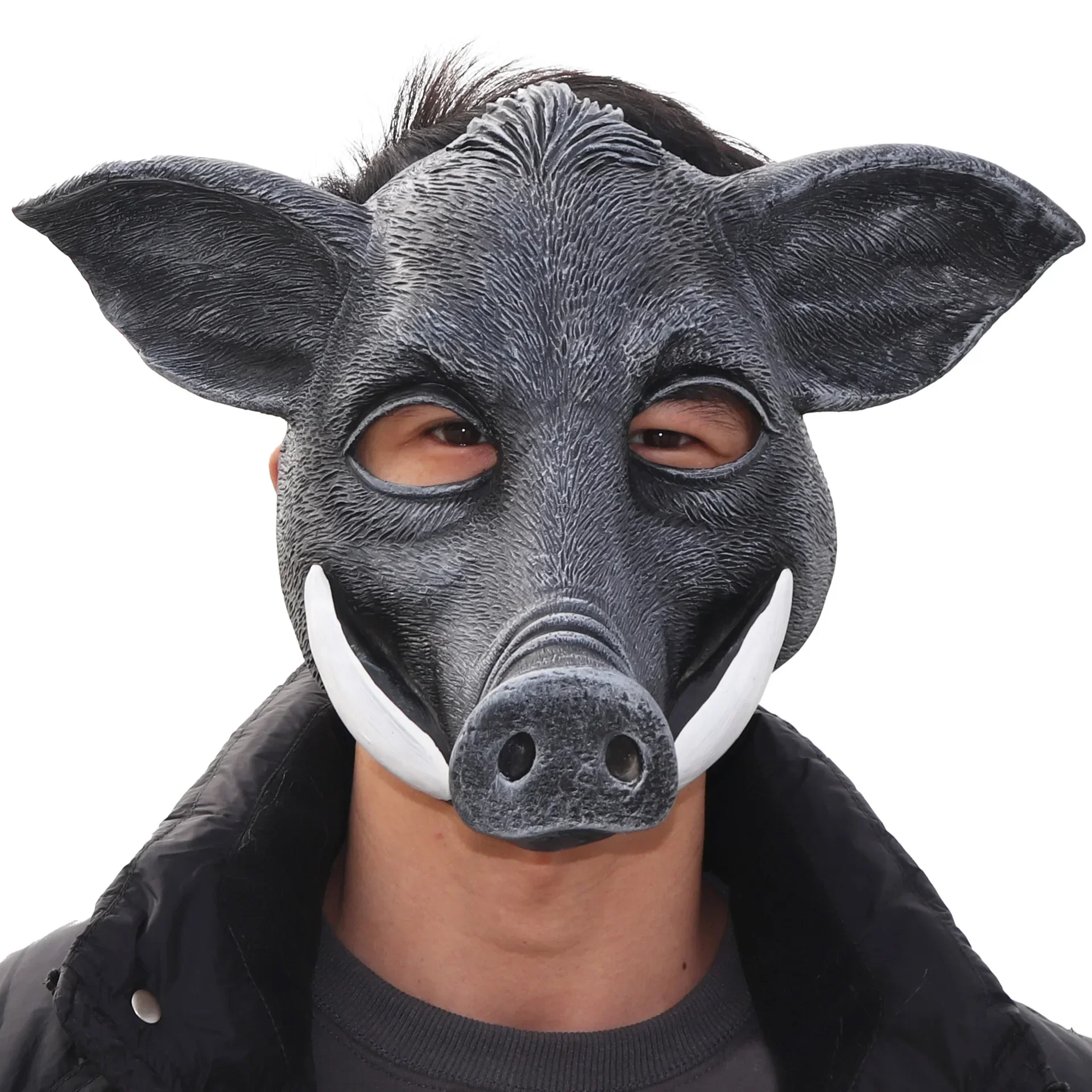 Warthog Wild Boar Halloween Full Head Mask Wild Boar Warthog Latex Mask