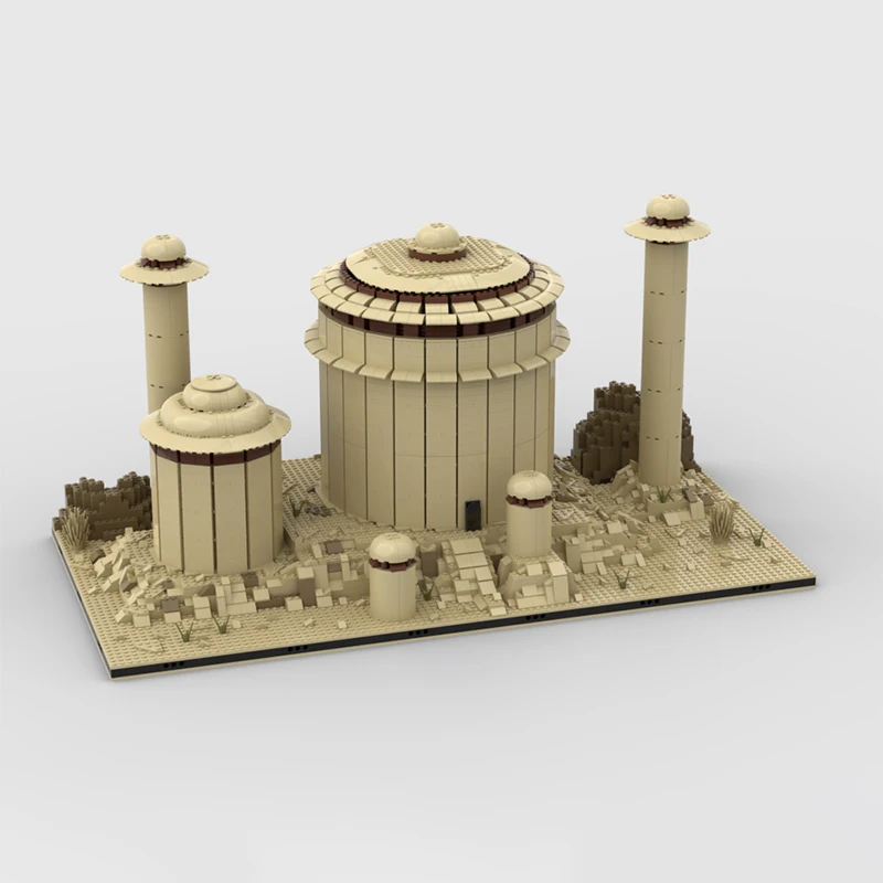 9585 Pz Spazio Modulare Desert Village MOC 18-MOC Set Sci-Fi Desert Settlement Educazione Costruzione di Blocchi fai da te Giocattoli di Compleanno Regalo