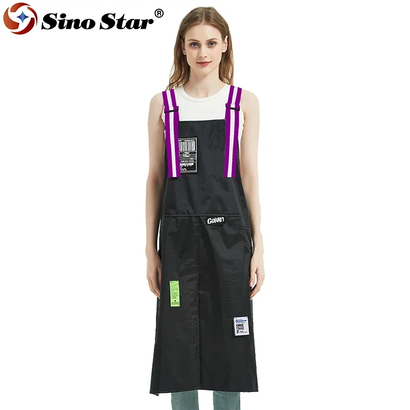 

Waterproof Rubber Vinyl Apron Adjustable Bib Apron Women Men Chemical Resistant Work Apron for Car Washing,Dishwashing,Lab Work