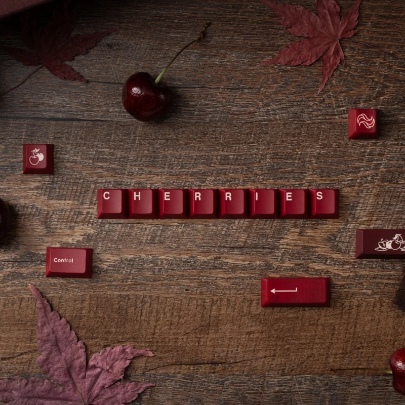 Key Kobo-Cherries Red Keycaps Custom  ABS Cherry Profile Key Cap Magnetic Axis Original Design Point Keycap for Game Office
