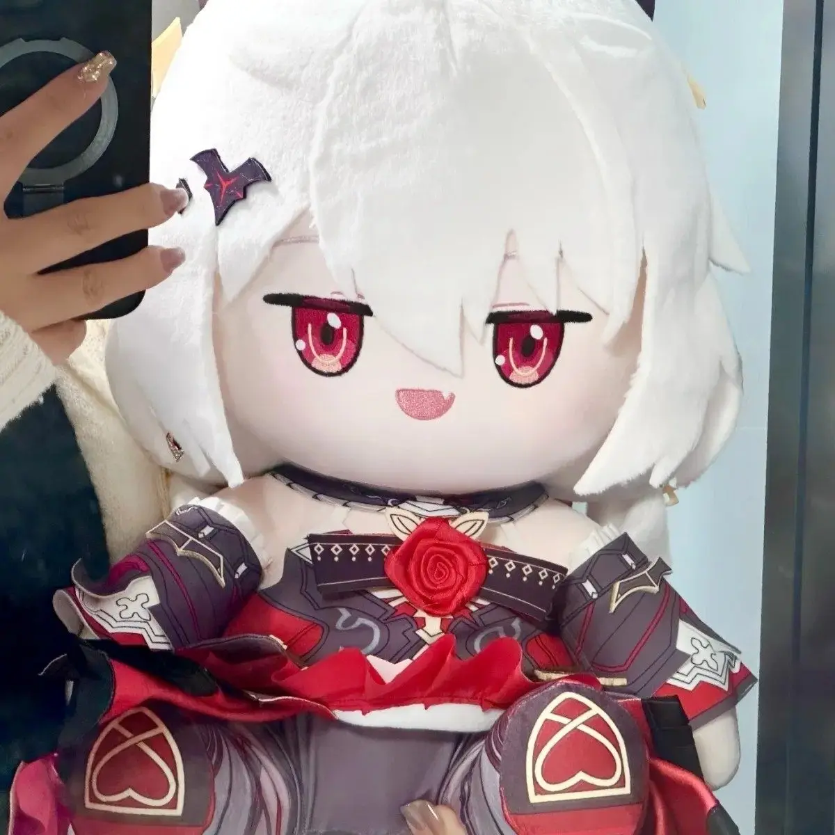 

40cm Lunar Vow: Crimson Love Honkai Impact 3 Kawaii Sitting Posture Cartoon Figure Idol Body Dress Up Cotton Plushie Pillow Gift