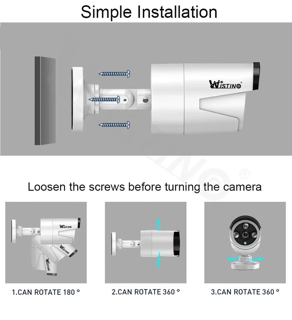 WIstino 4CH CCTV Outdoor Wifi NVR Kit Motion Detection IP Camera Night Vision Wireless CCTV Surveillance Systems