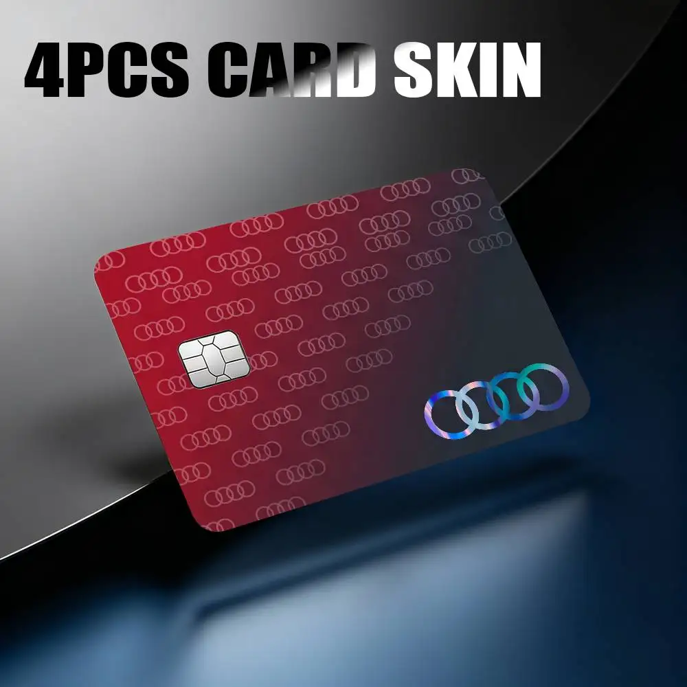 

For Audi stickers Laser Reflective Card Skin Sticker For Debit Credit Card