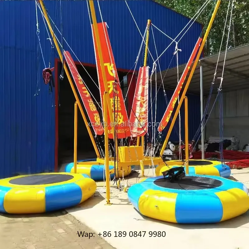 Indoor and Outdoor Fitness Factory Wholesale Price, Children's and Adult Four in One Bungee Jumping Rope and Harness