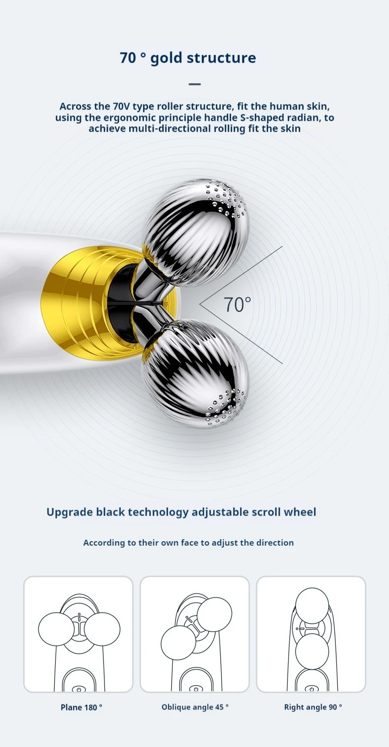 2025年新型ネックマイクロカレントVフェイスリフティング美容機器ローラーマッサージツール