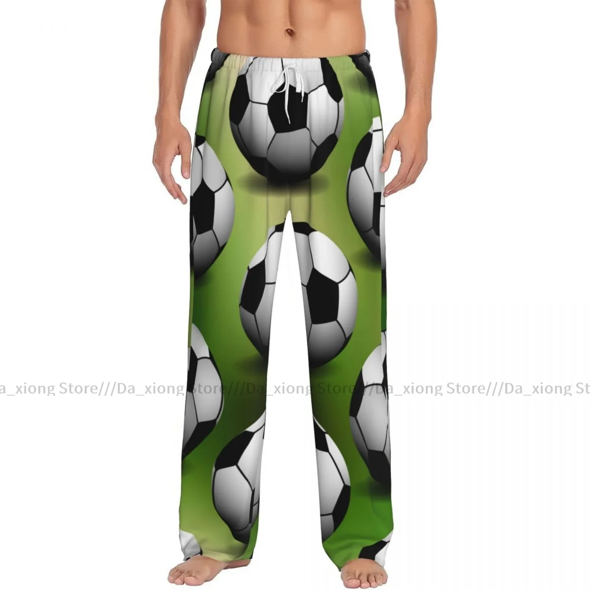 Men Sleep Bottoms Male Lounge Trousers Men's Soccer Balls Pajama Pants