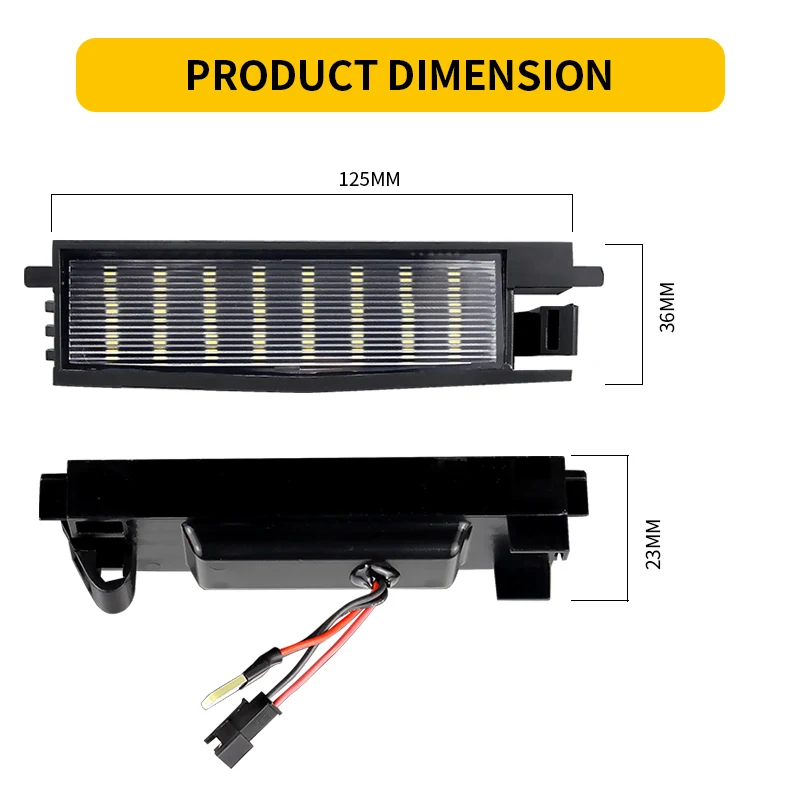 2PCS LED License Number Plate Light For Toyota Aygo MK2 2014 2015 2016 2017 2018 2019 2020 2021 Avalon MK3 2005-2011 12V White