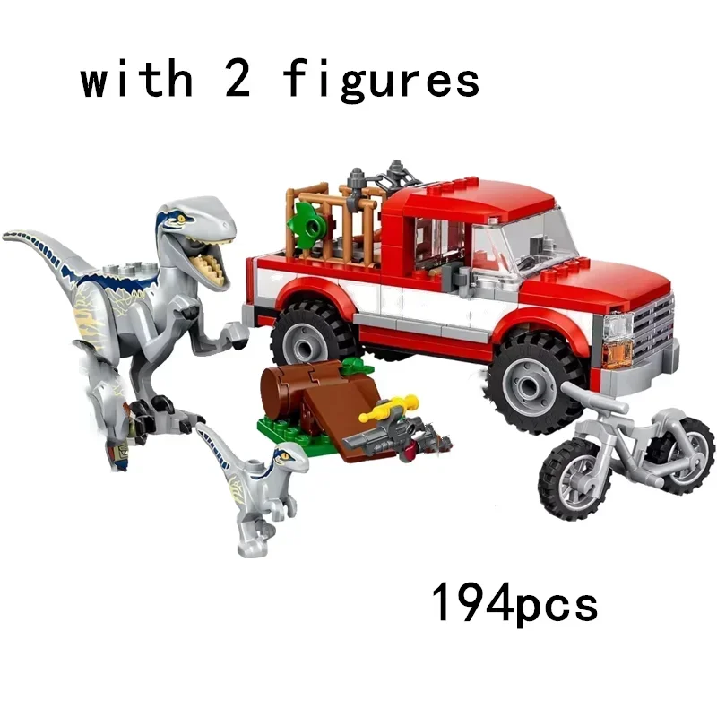 

Dinosaur World Park captures Velociraptor Blu and Beta Tyrannosaurus Boy Assembling Dinosaur Children's Toy Gift