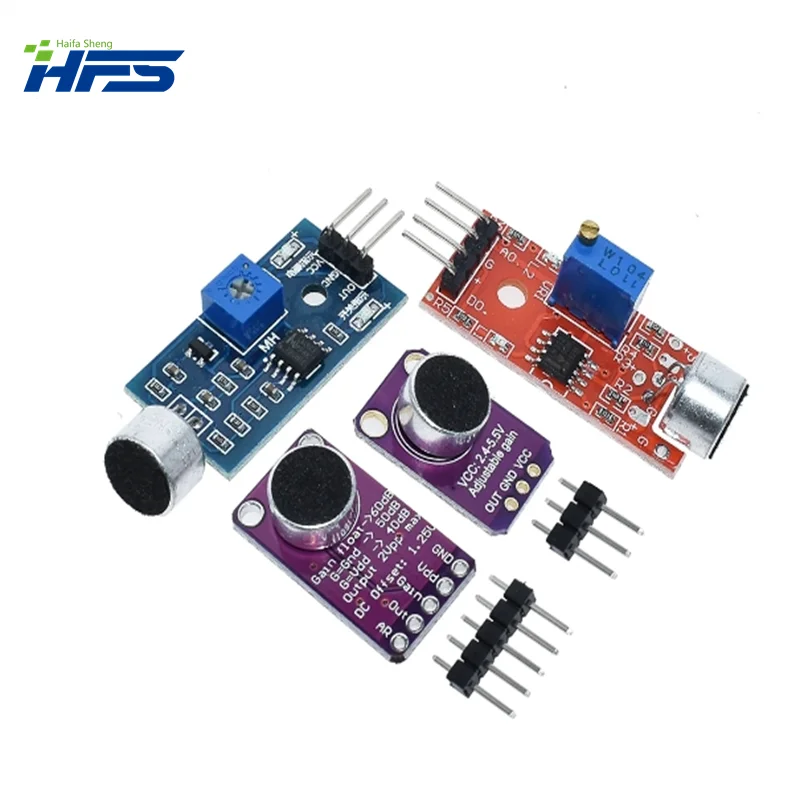 Som Controle Módulo Sensor para Arduino, MAX4466, MAX9814Switch Detecção, Apito Interruptor, Microfone Amplificador, vendendo