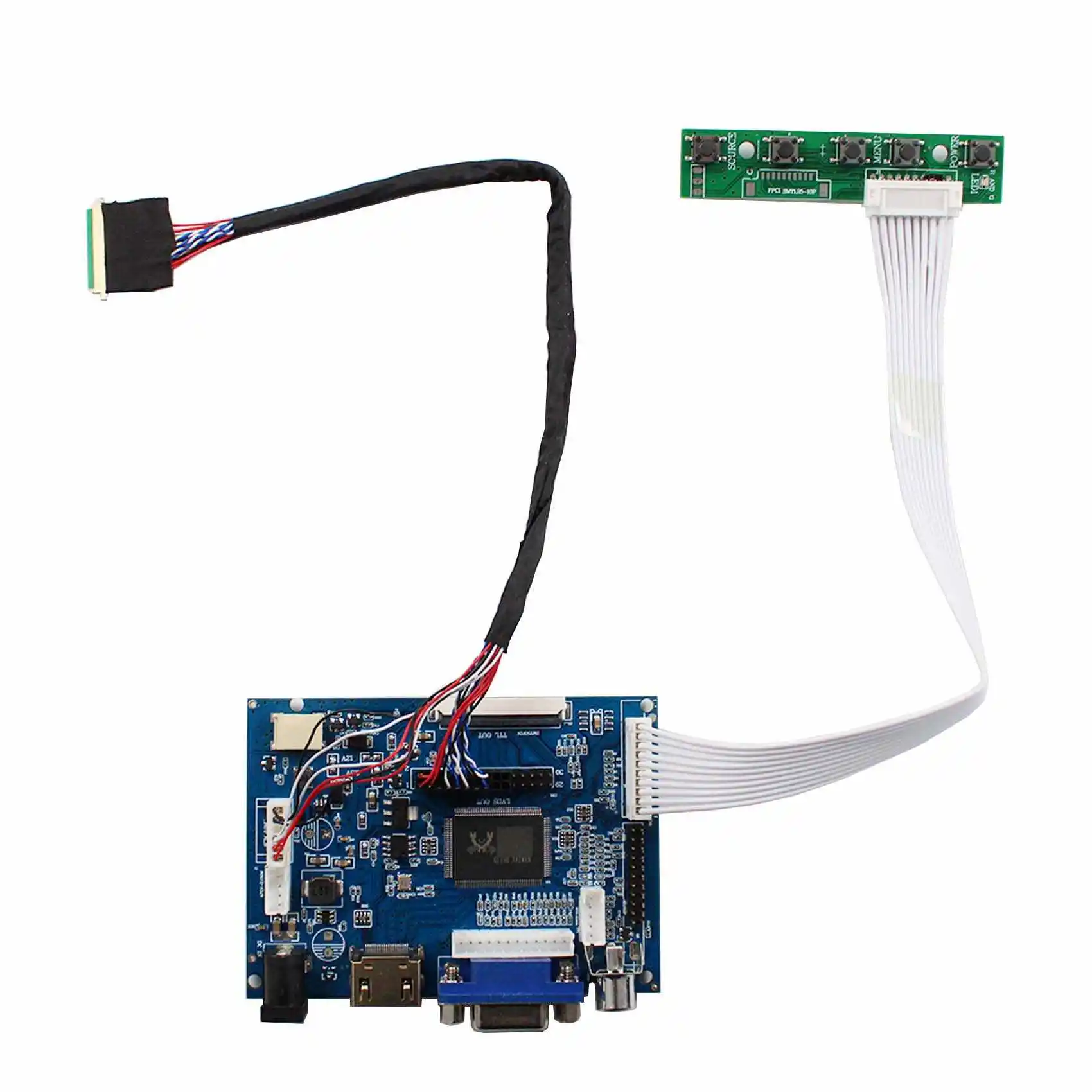 Vga Av1 Av2 50Pin Ttl Smart Control Board 1280X800 Lvds Driver Board 10.1 Lcd Driver Board