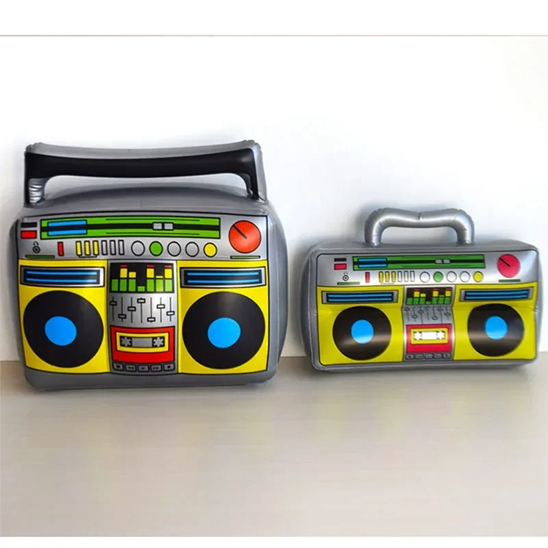 Theme Party Decorations Props Hip Hop Inflatable Radio Boombox Inflatable Microphones 80s 90s  Theme Disco Birthday Party