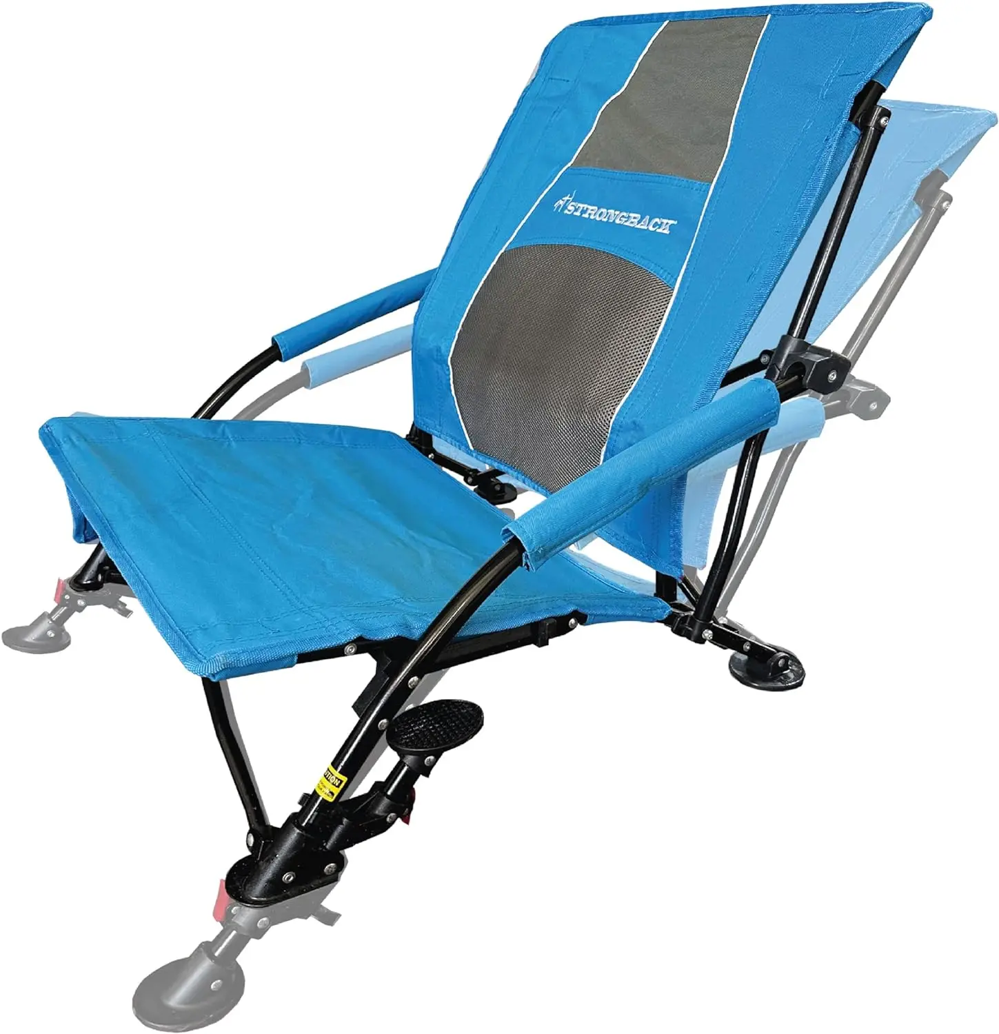 Beach Chairs - Low Gravity Recliner Portable Beach Chair - With Built-In Lumbar Support, Heavy Duty Folding Beach Cha