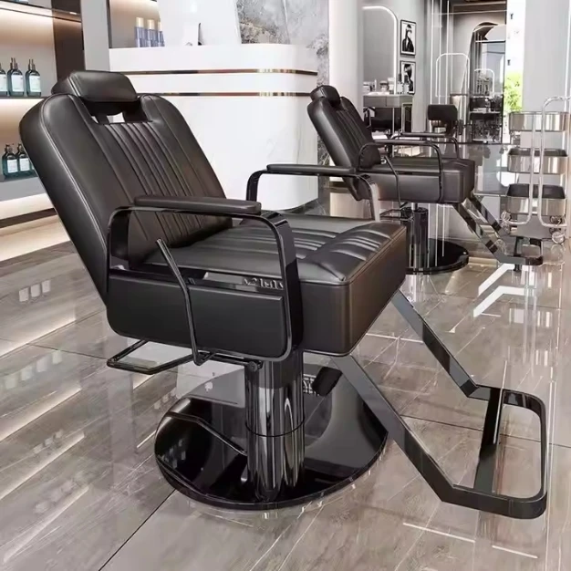 Hairdressing Hair Reclining Hydraulic Vintage Shop Furniture Beauty Cutting Styling Salon Barber Chair