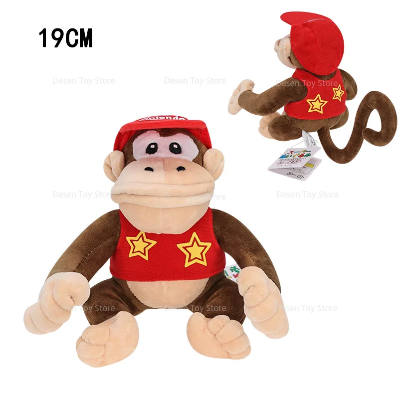 

19CM Mario Bros Plush Diddy Kong Anime Cartoon Soft Stuffed Plush Toys Dolls For Children Birthday Christmas Gifts