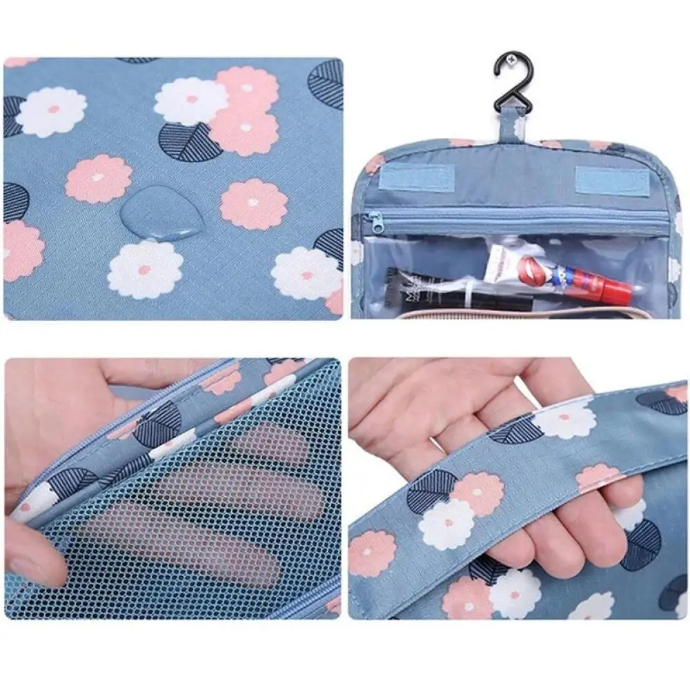 Hanging Travel Organizer Waterproof Makeup Bag, Large Capacity Toiletry Pouch Design,Portable Foldable Cosmetic Wash Storage Bag
