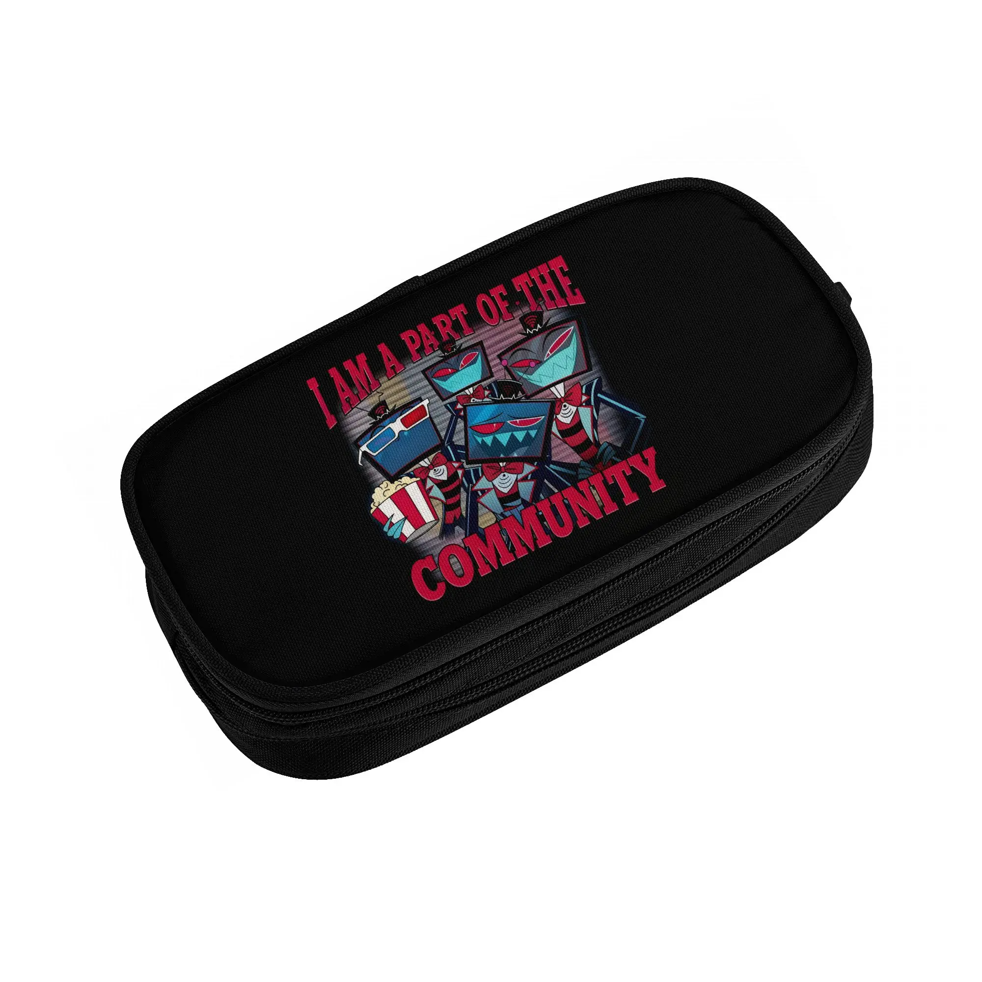 Kawaii Devil Vox Hazbin Hotels Pencil Cases for Girl Boy Large Capacity  Pencil Bag Stationery