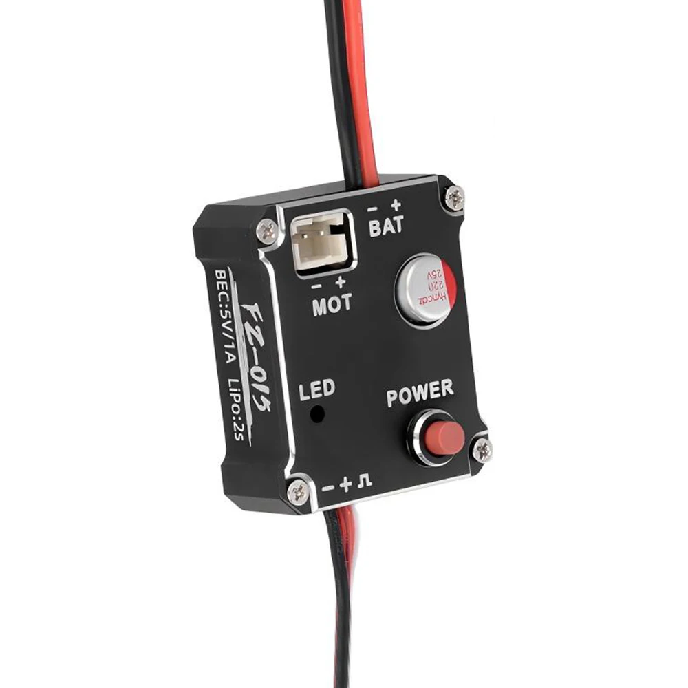 

50T 180 Brushed Motor 15A Electronic Speed Controller with 5V/1A BEC for 1/18 1/24 SCX24 TRX4M FMS RC Car Crawler Drift Upgrade