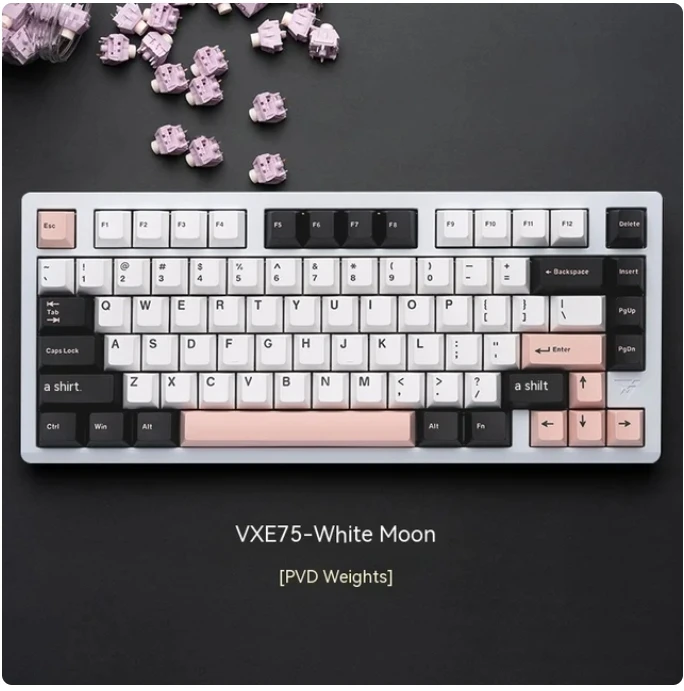 VGN VXE75 Wireless Mechanical Keyboard 3 Mode 2.4G BT Keyboard Aluminum RGB Full Key Hot Swap Gamer Keyboard