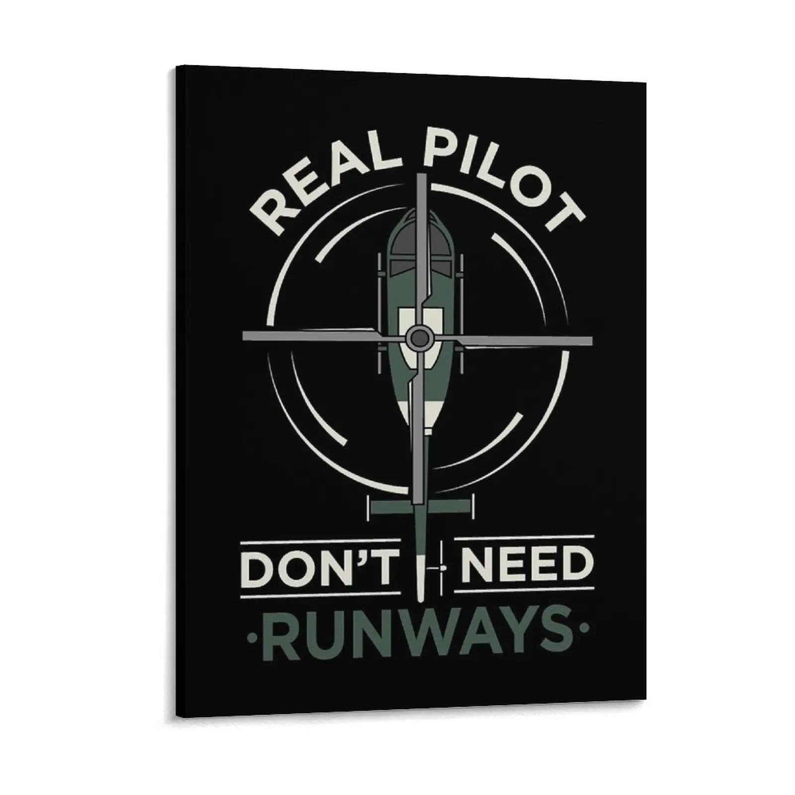 Helicopter Pilot Aviation Helicopter Dad Gift Canvas Painting Poster Cinema Mural Pub Design Wall Cave Framed Wall Paintings