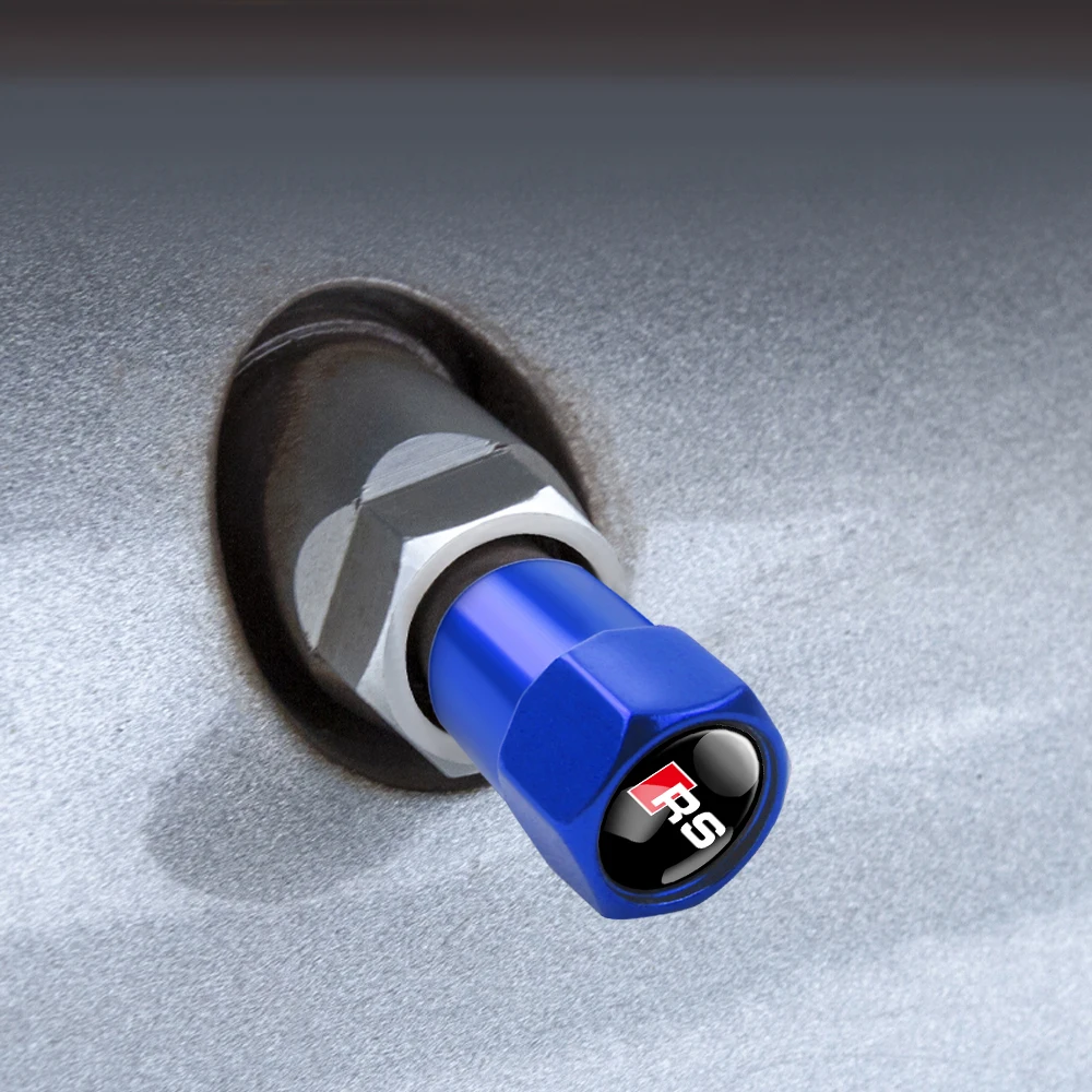 4Pcs Car Tire Wheel Stem Air Valve Cap For Audi Sline A1 A2 A3 A4 A4L A5 A6 A7 A8 A8L TT Q1 Q2 Q3 Q4 Q5 Q6 Q7 Auto Accessories view 2