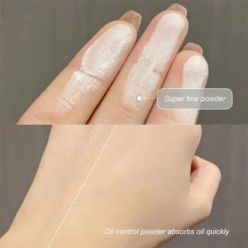 Bedak padat alami transparan putih, Concealer pencerah kontrol minyak, bedak Setting Makeup wajah tahan lama kosmetik tahan air