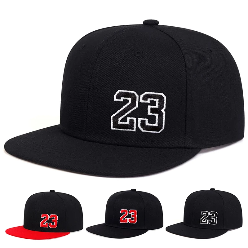 Unisex 23 Embroidery Hip-hop Hats Fashion Outdoor Adjustable Casual Baseball Caps Sunscreen Hat