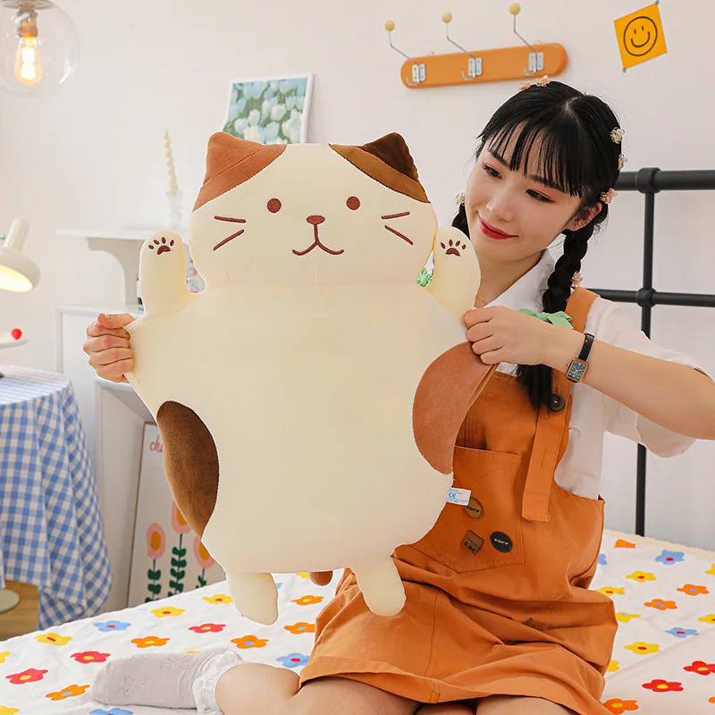 Hot Sell 1m Huge Cute Cookie Cat Plush Toys Pillow Throw Home Decor Children Birthday Gift Sleeping Accompany Anime Animals Doll