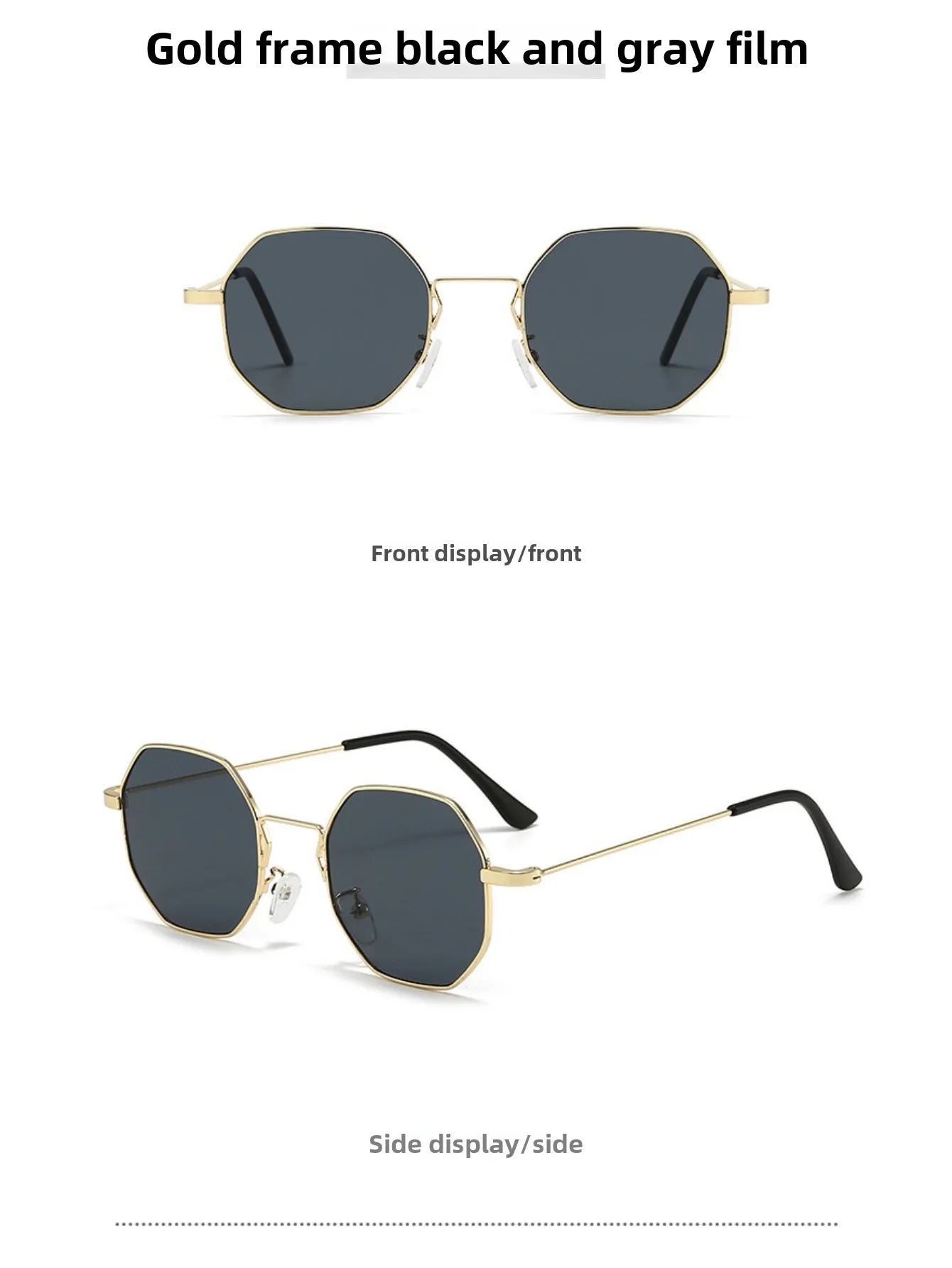 1 Stück Herren-Brille mit klassischem geometrischem Metallrahmen, silberfarben, modische Brille für Outdoor-Radfahren, Angeln, tägliches Zubehör – Detail 10