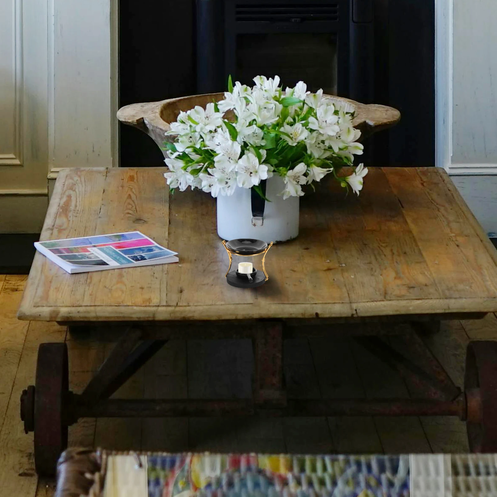 

1pc Ceramic Aroma Oil Burner Wax Melt Warmer For Essential Diffuser Home Decor Tealight Holder Aromatherapy Furnace