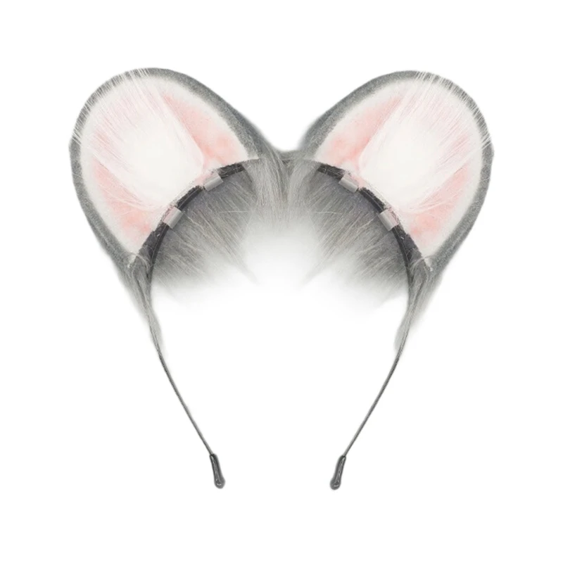 39BD Faux Furs Animal Tail Mouse Uszy na głowę Halloween Christmas Party Costume Toy